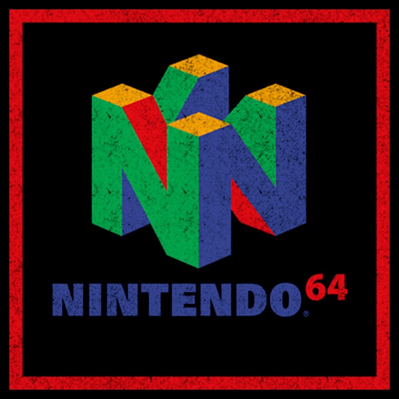 Men's Nintendo Classic N64 Logo Frame Pull Over Hoodie, 2 of 5