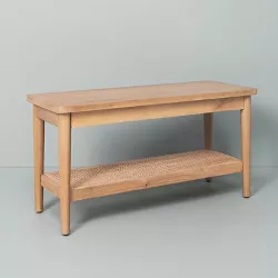 Wood & Cane Bench Natural - Hearth & Hand™ with Magnolia