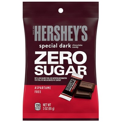 HERSHEY'S Zero Sugar & Aspartame-Free Chocolate Candy Bag Chocolate, 3.0 oz