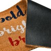 Storied Home Coir Entry Doormat with Patriotic Message, "Bold stripes, bright stars, brave hearts" - 4 of 4