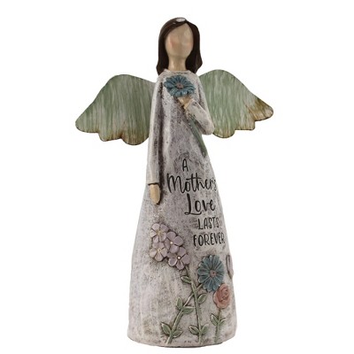 Figurine 8.0 Inch Mothers Love Angel Figurine Flowers Figurines