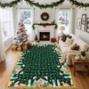 Christmas Area Rug, Christmas Plaid Print Throw Carpet with Non Slip Backing, Low Pile Stain Resistant Floor Carpet for Living Room, Bedroom - 2 of 4