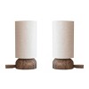 Storied Home Reclaimed Wood Table Lamp with Printed Cotton Chambray Shade Swivel Neck and Inline Switch Natural: Farmhouse Style, ETL/UL Listed - 2 of 4