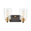 Elk Home Robins 2 - Light Vanity in  Matte Black/Brushed Brass - 2 of 4