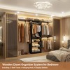 Besiost 20-96'' W Closet System with Hanging Rods and Shelves, Closet Organizer for Bedroom - 3 of 3