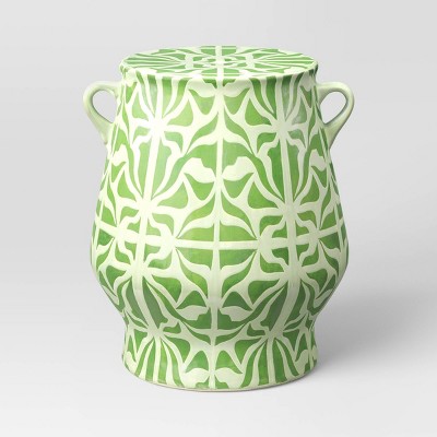 Ceramic Round Garden Patio Accent Table Green - Opalhouse&#8482; designed with Jungalow&#8482;