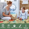 Vintage Floral Area Rug - Machine Washable Large Non-Slip Low Pile Soft Carpet for Living Room, Bedroom, Dining Room, Farmhouse, Nursery Apartment - 4 of 4