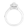 GILDED 3/4 ct. T.W. Lab Grown Diamond (SI1-SI2 Clarity, F-G Color) and Sterling Silver Square Engagement Ring - 3 of 4