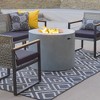 Kinger Home Propane Fire Pit Table 32-inch, 50,000 BTU CSA Certified, Fiber-Reinforced Concrete Aluminum Frame, Accessories Included - image 2 of 4