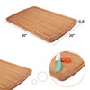 Set of 2 Large Bamboo Cutting Board, 30" X 20" Wooden Chopping Board for Kitchen with Deep Juice Grooves, Butcher Block Cutting Board - 2 of 4