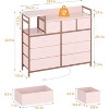 Dresser for Bedroom with 9 Drawers, Modern Wide Dressers with Drawer Organizers, TV Stand with Charging Station, Fabric Chest of Drawers - 2 of 4