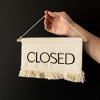 Tasseled Open or Closed Sign White Cotton & Wood by Foreside Home & Garden - 2 of 4