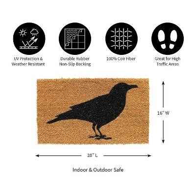 Black Raven Coir Outdoor Fall Welcome Mat