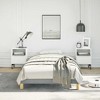 Bed Frame Light Grey Polyester, Plywood, Engineered Wood Twin XL - 3 of 4