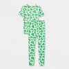 Kids' 'St. Patrick's Clovers' Short Sleeve Tight Fit Pajama Set - Cat & Jack™ Green - image 2 of 3