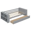 Twin Size Daybed with Shelves and 2 Drawers - ModernLuxe - 4 of 4
