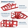 2PCS Hydraulic Car Ramps, 5T/11000Lb Heavy Duty Auto Service Ramps with 9.4" -13.3" Adjustable Lifting Height, Low Profile Car Lift - 4 of 4