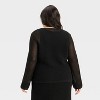Women's Crochet-Style Tie Cardigan - A New Day™ - 2 of 3