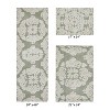 Medallion Collection 3 Piece 100% Cotton Tufted Bathroom Rug Set  with Non-Slip Backing, Machine Washable, Tumble Dry Bath Mat - 2 of 4