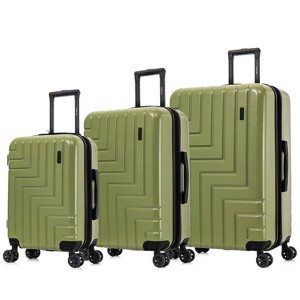 DUKAP Zahav Lightweight Hardside Spinner 3pc Luggage Set - Green - 1 of 4