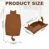 Unique Bargains Foldable Desk Organizing Key Coin Cat Design Jewelry Storage Tray 7.7" x 5.1" x 4" - 2 of 4