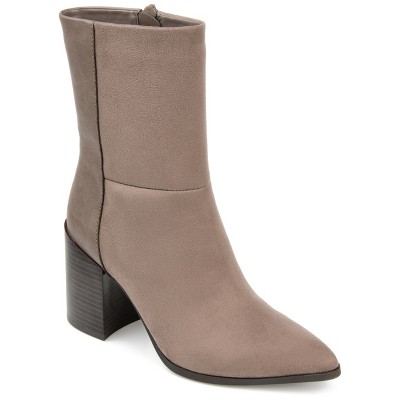Journee Collection Women's Sharlie Inside Zip Stacked Heel Booties