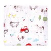 Hudson Baby Infant Boy Cotton Flannel Receiving Blankets Bundle, Boy Farm Animals, One Size - 3 of 3