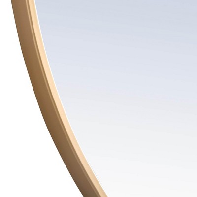 36" Gold Round Metal Bathroom Vanity Mirror