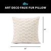 HGTV Art Deco Brushed Faux Fur Pillow Snowbound 14 x 20 inches - 4 of 4
