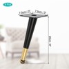 Unique Bargains Metal Sofa Furniture Leg with Screws for Cupboard Table 4 Pcs - 2 of 4