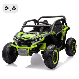 Ride On Car, Electric Car Toy, Remote Control, 24V 7AH Battery Powered Toy, 4-Wheeler Suspension, 2 Seater Ride on Toys for Kids - 1 of 4