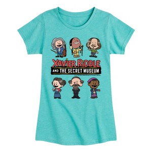 Girls' - Xavier Riddle and the Secret Museum - Historical Grid Fitted Short Sleeve Graphic T-Shirt - 1 of 4