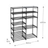 7-Tier Space-Saving Shoe Rack, Holds up to 21 Pairs, Black - 2 of 4