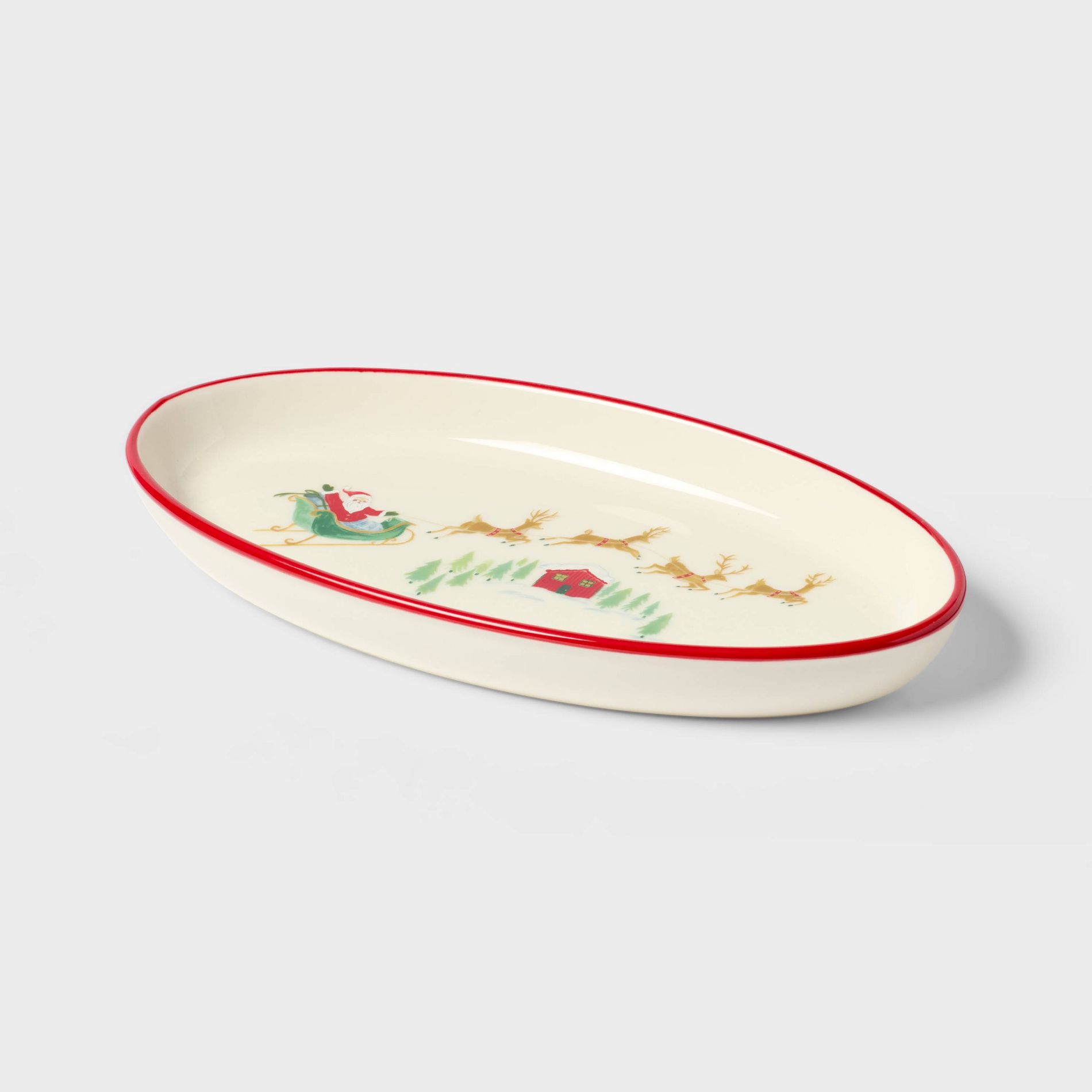 Scenic Christmas Tray White - Threshold™