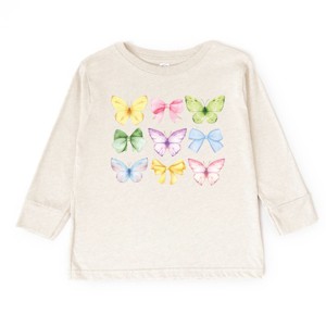 The Juniper Shop Butterflies Coquette Toddler Long Sleeve Tee - 1 of 4