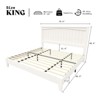 AMERLIFE Solid Wood Bed Frame, Mid Century Platform Bed with Arched Lines Headboard - 3 of 4