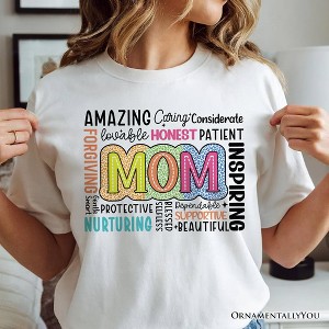 Inspirational Mom Life T-Shirt, White Stylish Casual Women's Tee| OrnamentallyYou - 1 of 4