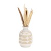 Sagebrook Home 10" Ceramic Vase - Contemporary Ivory / Beige Half Circle Design Decorative Table Accent for Home or Office - Unique Gift Idea - 2 of 4