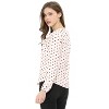 Allegra K Women's 1950s Vintage Ruffle Neck Long Sleeve Dots Chiffon Blouse - 4 of 4