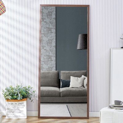GlasFlength Full Length Mirrors, Wall-Mounted Full-Length Metal Frame Mirror for Bathroom, Bedroom, and Decor, Clear, 31.5"*1"*71"