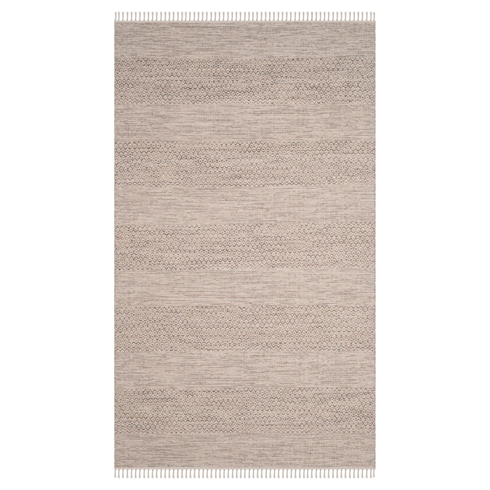 5'x8' Ivory/Steel Gray Geometric Flatweave Woven Area Rug - Safavieh