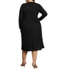 Agnes Orinda Women's Plus Size Lightweight Long Sleeve Knit Pullover Midi Sweater Dresses - image 4 of 4