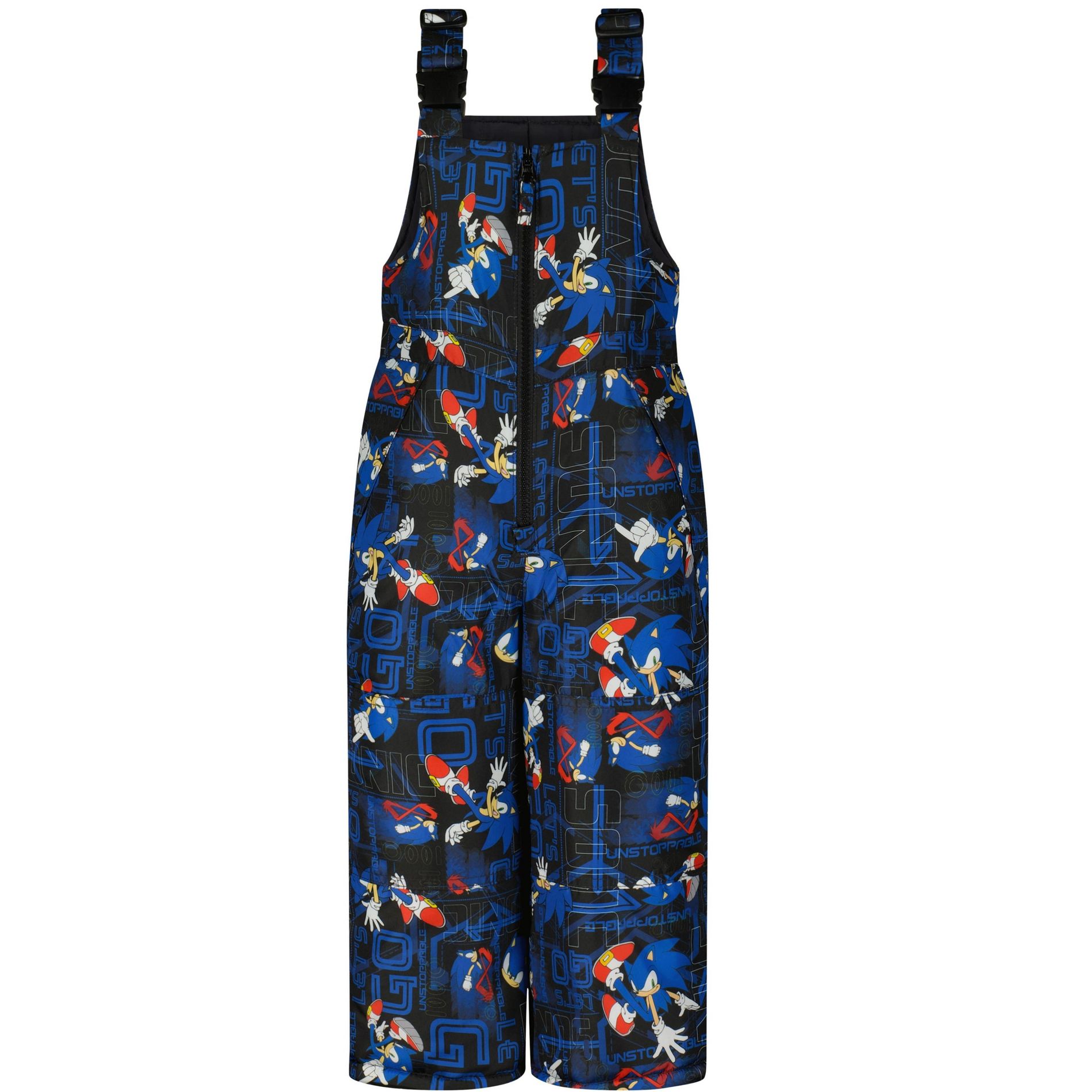 SEGA Sonic the Hedgehog Little Boys' Heavyweight Ski Pants Snow Bibs