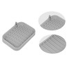 Unique Bargains Silicone Soap Dish Keep Soap Dry Soap Cleaning Storage for Home Bathroom Kitchen 2 Pcs - 3 of 4