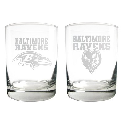 NFL Baltimore Ravens Rocks Glass Set - 2pc