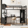 TIRAMISUBEST Metal Loft Bed with Wardrobe and L-shaped Desk, Full Size Loft Bed with Storage Cubes and Shelves, Heavy Duty Loft Bed for Kids Teens - 2 of 4