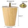 Unique Bargains Round Solid Wood Sofa Armchair Recliner Coffee Table Modern Replacement Furniture Legs Set of 8 - 2 of 4