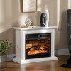 NAYSAYE Freestanding Fireplace Mantel with Realistic Flame Effect for Living Room or Bedroom Decor, White, 31"*11.75"*24.5" - 2 of 4