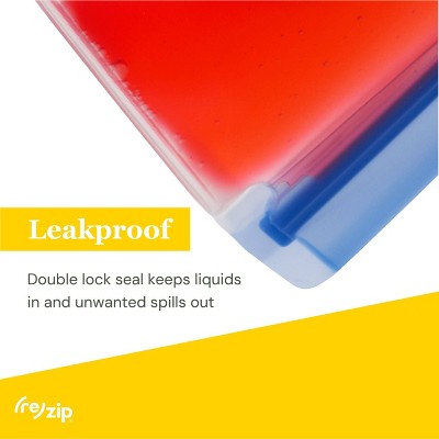 (re)zip Reusable Leakproof Clip-on Take Me with You Bags and Carabiner - 2pc: BPA-Free, 7.33" Height, 9.3" Width