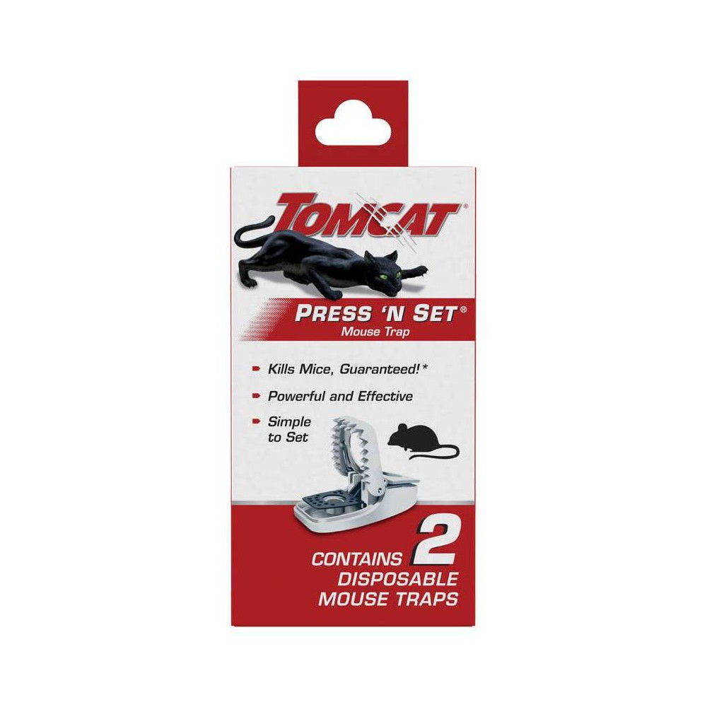 Photos - Pest Repellent Tomcat 2pk Press 'N Set Mouse Trap: Easy-to-Use, No Assembly Required, Indoor & Outdoor Rodent Control